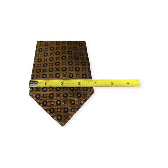 Land's End Gold & Navy Men's Silk Tie - Picture 3 of 6